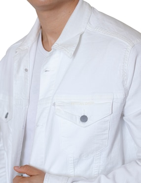 Chamarra Indicum Denim de mezclilla con bolsillos para hombre