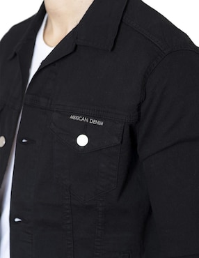 Chamarra Indicum Denim de mezclilla con bolsillos para hombre