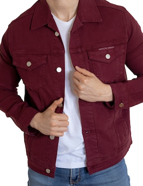 Chamarra Indicum Denim de mezclilla con bolsillos para hombre