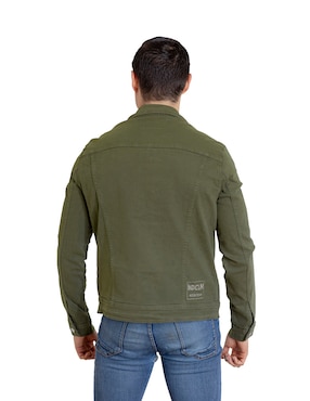 Chamarra Indicum Denim de mezclilla con bolsillos para hombre