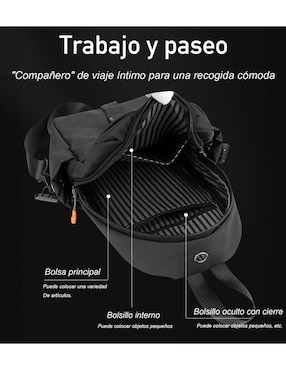 Mochila casual Genérica impermeable para hombre