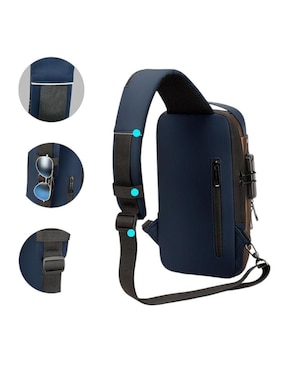 Mochila riñonera Genérica impermeable para hombre