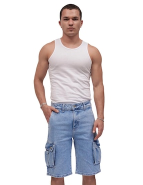 Short Mchk de mezclilla para hombre