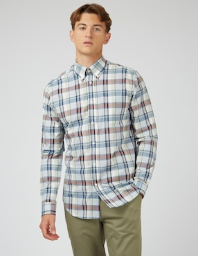 Camisa De Vestir Ben Sherman De Algodón Manga Larga Para Hombre