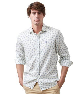 Camisa Casual Altonadock De Algodón Manga Larga Para Hombre