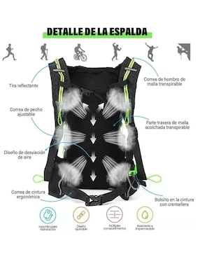 Mochila de hidratación Genérica impermeable para hombre