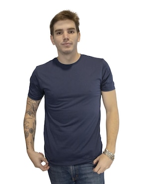 Playera Indicum Denim Cuello Redondo Para Hombre