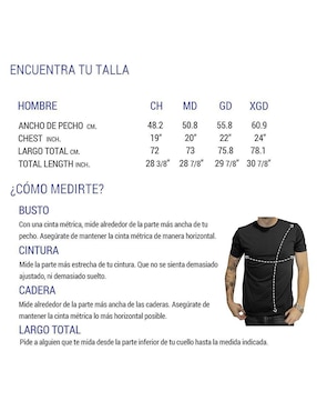Playera Indicum Denim cuello redondo para hombre
