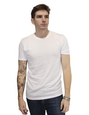 Playera Indicum Denim Cuello Redondo Para Hombre