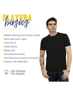 Playera Indicum Denim cuello redondo para hombre