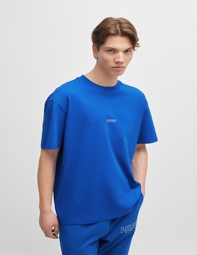 Playera HUGO BLUE Cuello Redondo Para Hombre