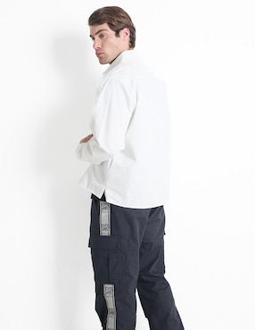 Sobre camisa casual HUGO Blue de algodón manga larga para hombre