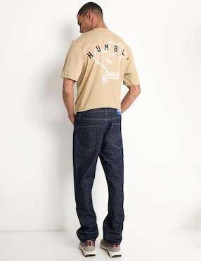 Jeans straight HUGO BLUE deslavado para hombre