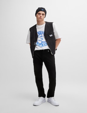 Jeans slim Hugo Blue 001 Ash lavado obscuro para hombre