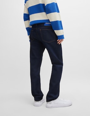 Jeans straight Hugo Blue lavado obscuro para hombre