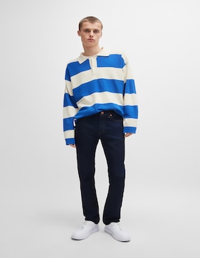 Jeans straight Hugo Blue lavado obscuro para hombre