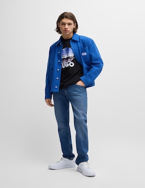 Jeans slim HUGO BLUE lavado deslavado para hombre