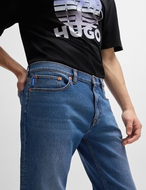 Jeans slim HUGO BLUE lavado deslavado para hombre