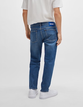Jeans carpenter straight Hugo Blue deslavado para hombre