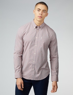 Camisa De Vestir Ben Sherman De Algodón Manga Larga Para Hombre