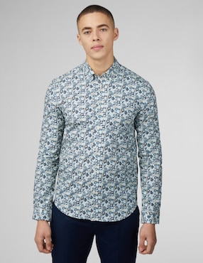 Camisa De Vestir Ben Sherman De Algodón Manga Larga Para Hombre