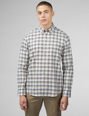 Camisa De Vestir Ben Sherman De Algodón Manga Larga Para Hombre