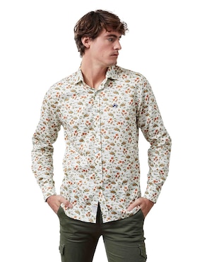 Camisa Casual Altonadock De Algodón Manga Larga Para Hombre