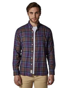 Camisa Casual Altonadock De Algodón Manga Larga Para Hombre