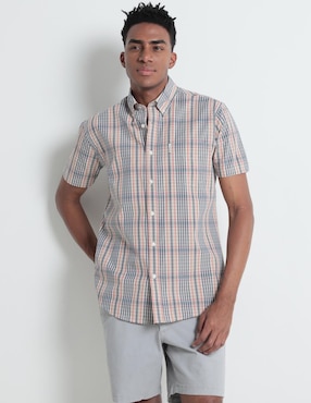 Camisa Casual Ben Sherman De Algodón Manga Corta Para Hombre