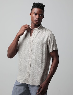 Camisa Casual Guess De Algodón Manga Corta Para Hombre