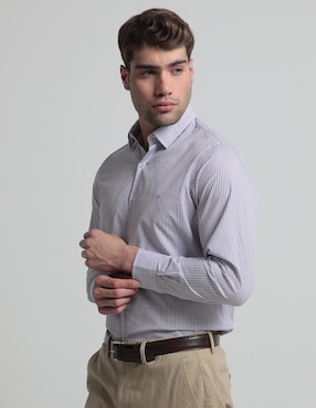 Camisa Casual Kenneth Cole De Manga Larga Para Hombre