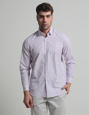 Camisa Casual Kenneth Cole De Manga Larga Para Hombre