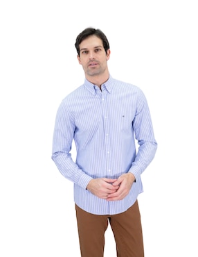 Camisa Casual Kenneth Cole Manga Larga Para Hombre