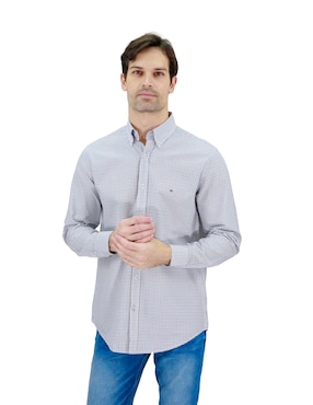 Camisa Casual Kenneth Cole Manga Larga Para Hombre