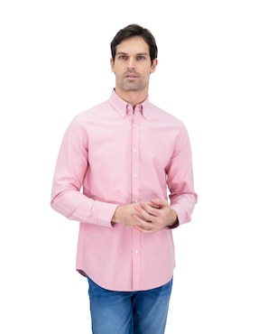 Camisa Casual Kenneth Cole De Algodón Manga Larga Para Hombre