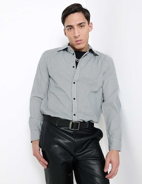 Camisa Casual Karl Lagerfeld Paris Manga Larga Para Hombre