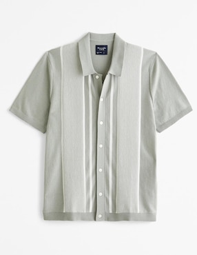 Camisa Casual Abercrombie & Fitch De Algodón Manga Corta Para Hombre