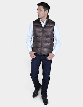 Chaleco Cuadra piel reversible para hombre
