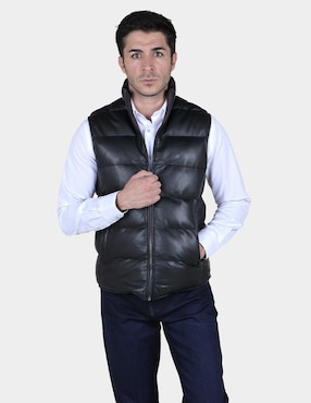 Chaleco Cuadra piel reversible para hombre