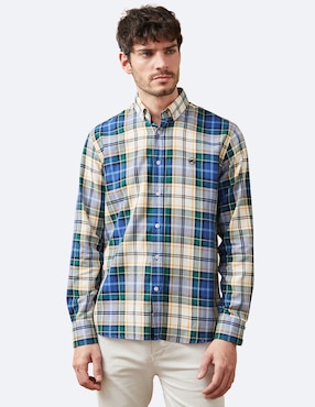 Camisa Casual Altonadock Manga Larga Para Hombre