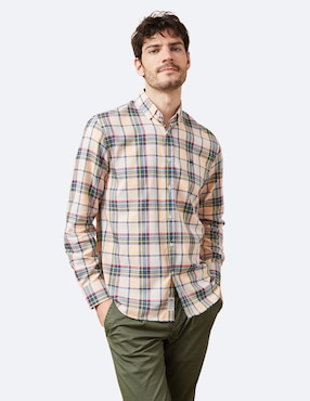 Camisa Casual Altonadock Manga Larga Para Hombre