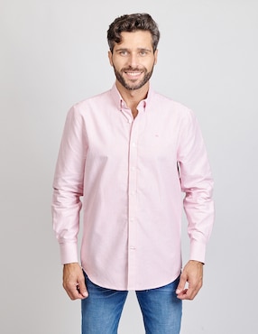 Camisa Casual Kenneth Cole De Algodón Manga Larga Para Hombre