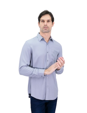 Camisa Casual Kenneth Cole Manga Larga Para Hombre