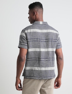 Camisa casual GUESS de algodón manga corta para hombre
