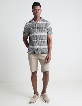 Camisa casual GUESS de algodón manga corta para hombre