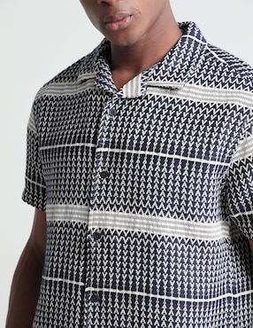 Camisa casual GUESS de algodón manga corta para hombre