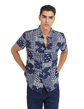 Camisa Casual GUESS Manga Corta Para Hombre