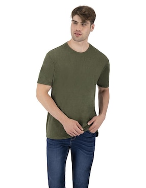 Playera Indicum Denim Cuello Redondo Para Hombre