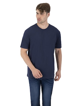 Playera Indicum Denim Cuello Redondo Para Hombre