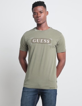 Playera GUESS Cuello Redondo Para Hombre